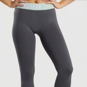 Gymshark Fit Leggings: grey and light green